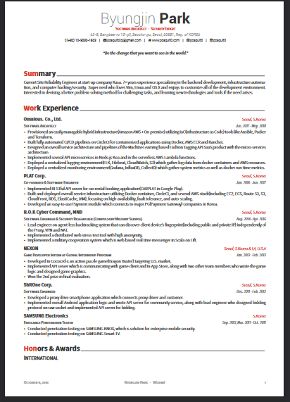 Awesome CV